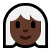 👩🏿‍🦳 woman: dark skin tone, white hair display on Windows